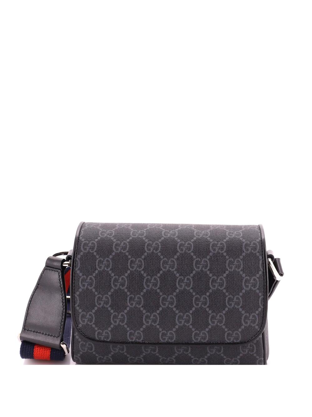 Gucci Web Flap Messenger Bag Gg Coated #366664G10B